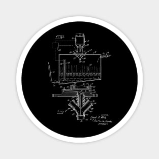 Sewage Pumping System Vintage Patent Hand Drawing Magnet